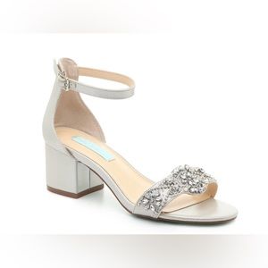 Betsey Johnson Women's Mel Block Heel Evening Sandals